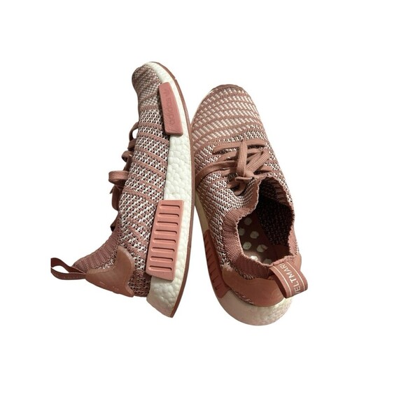 Adidas Womens NMD R1 Primeknit STLT Ash Pink Athletic Comfort Running Size 10 - Picture 6 of 8